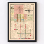 Richland County Vintage Map 1856