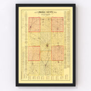 Preble County Vintage Map 1887