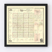 Portage County Vintage Map 1857