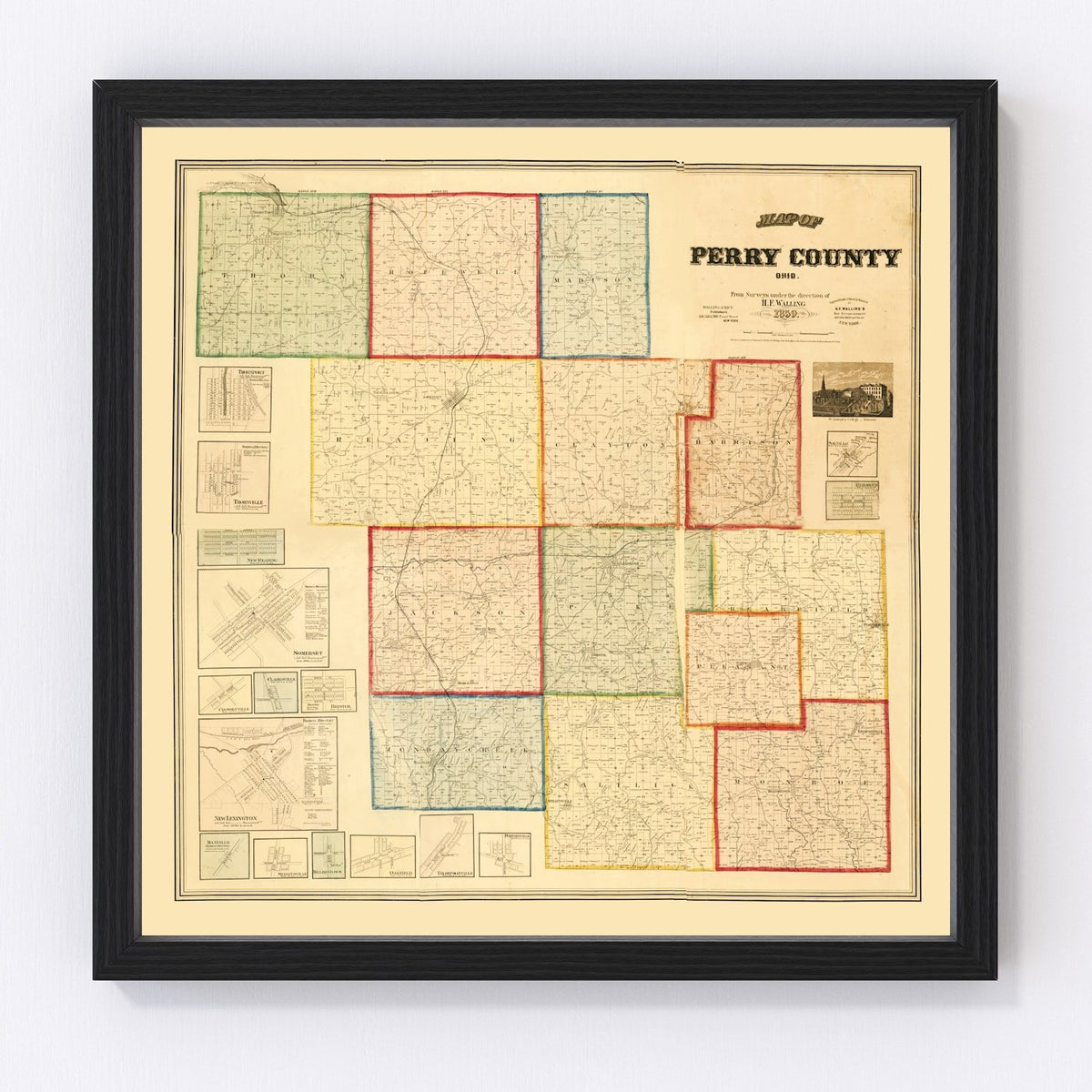 Perry County Vintage Map 1859