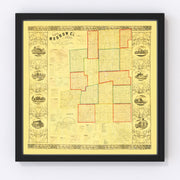 Morrow County Vintage Map 1857