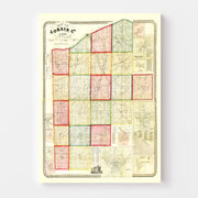 Vintage Map of Lorain County, Ohio 1857