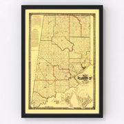 Dearborn County Vintage Map 1860