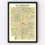 Kosciusko County Vintage Map 1909