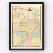 Morgan County Vintage Map 1875