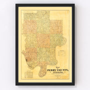 Perry County Vintage Map 1894