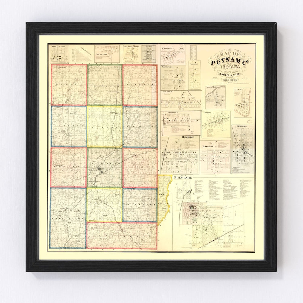 Putnam County Vintage Map 1864