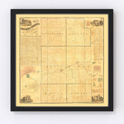 Wabash County Vintage Map 1861