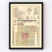 Whitley County Vintage Map 1902