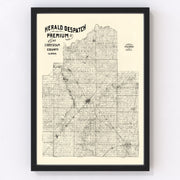 Christian County Vintage Map 1893