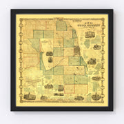 Cook County Vintage Map 1861
