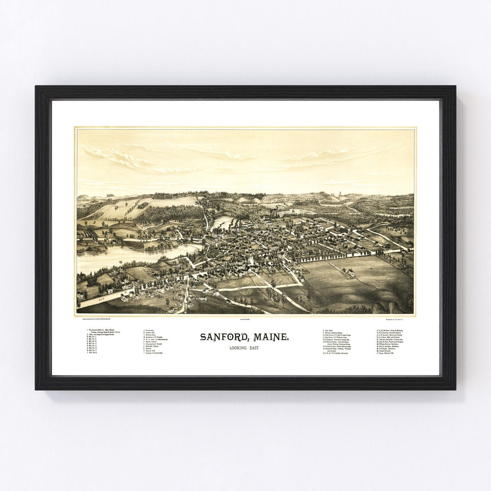 Sanford Vintage Map 1889