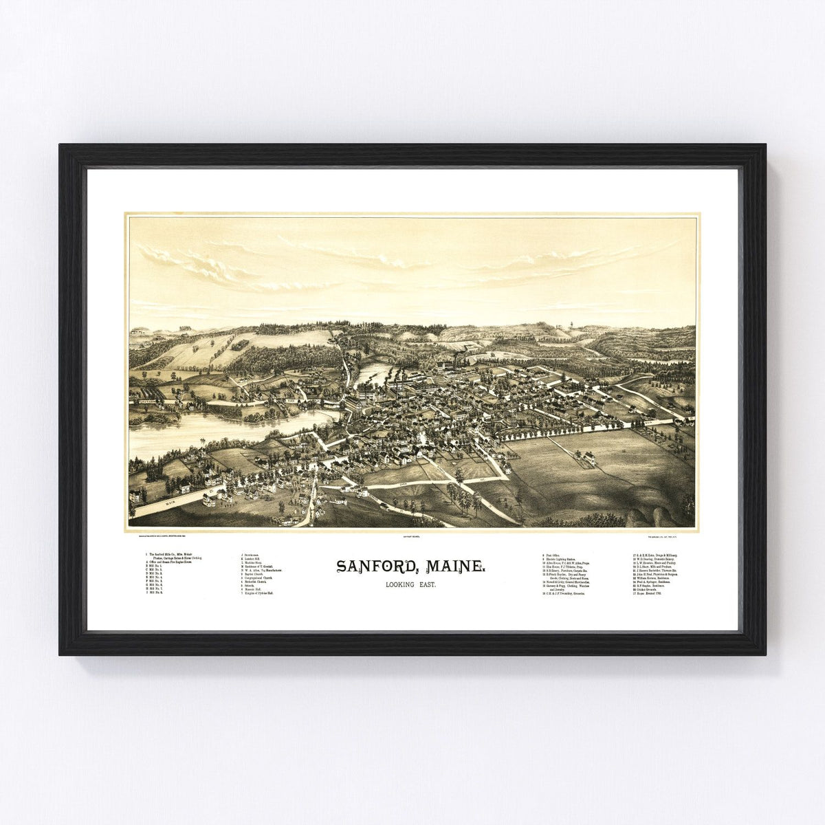Sanford Vintage Map 1889