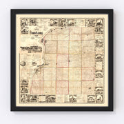 Hancock County Vintage Map 1859