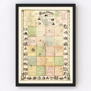 Knox County Vintage Map 1861