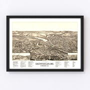Skowhegan Vintage Map 1892