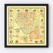 Saint Clair County Vintage Map 1863