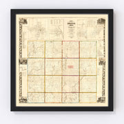 Branch County Vintage Map 1858
