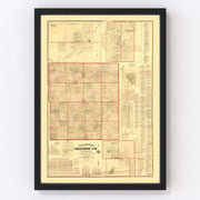 Gratiot County Vintage Map 1876