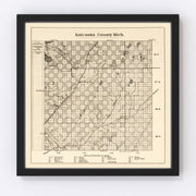 Kalkaska County Vintage Map 1878