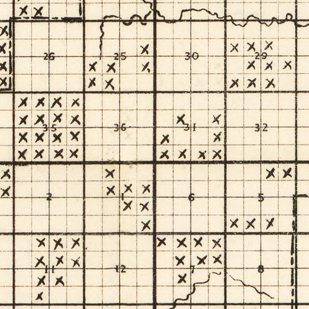 Restored historic details from the 1878 county map of Missaukee County, Michigan