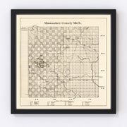 Missaukee County Vintage Map 1878