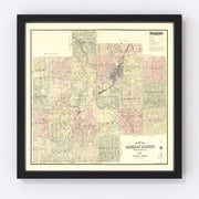 Saginaw County Vintage Map 1890