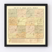St. Joseph County Vintage Map 1897