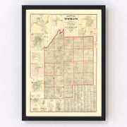 Tuscola County Vintage Map 1875