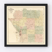 La Crosse County Vintage Map 1890