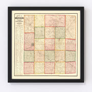 Monroe County Vintage Map 1877