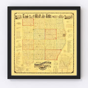 Sheboygan County Vintage Map 1862