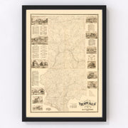 Trempealeau County Vintage Map 1877