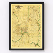 Washington County Vintage Map 1887