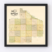 Redwood County Vintage Map 1898