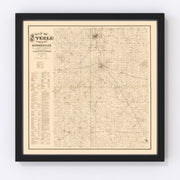 Steele County Vintage Map 1879