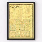Jefferson County Vintage Map 1871
