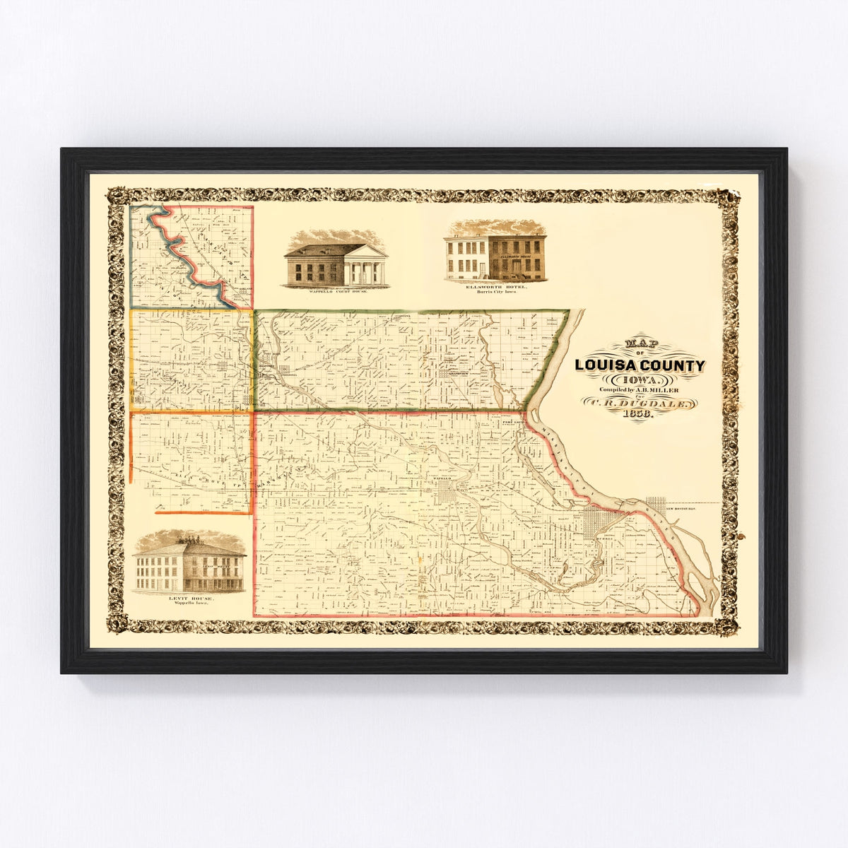 map of Louisa County