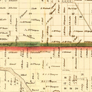 Vintage Map of Louisa County, Iowa 1858