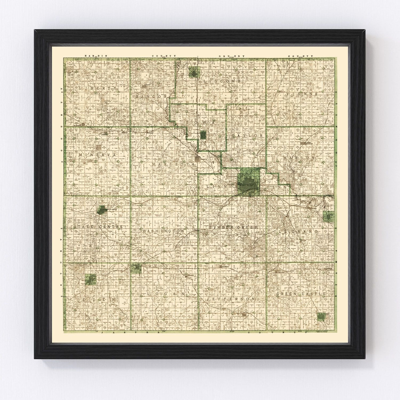 Marshall County Vintage Map 1896