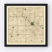 Marshall County Vintage Map 1896