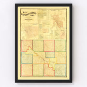 Wapello County Vintage Map 1870