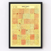Spink County Vintage Map 1899