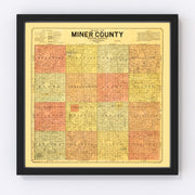 Miner County Vintage Map 1898