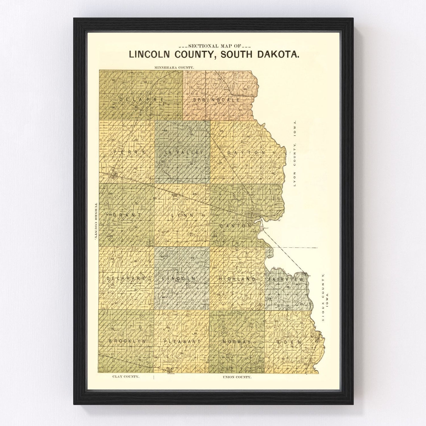 Lincoln County Vintage Map 1900