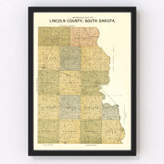 Lincoln County Vintage Map 1900