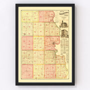 Lincoln County Vintage Map 1892