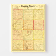 map of Hanson County