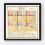 Sargent County Vintage Map 1899