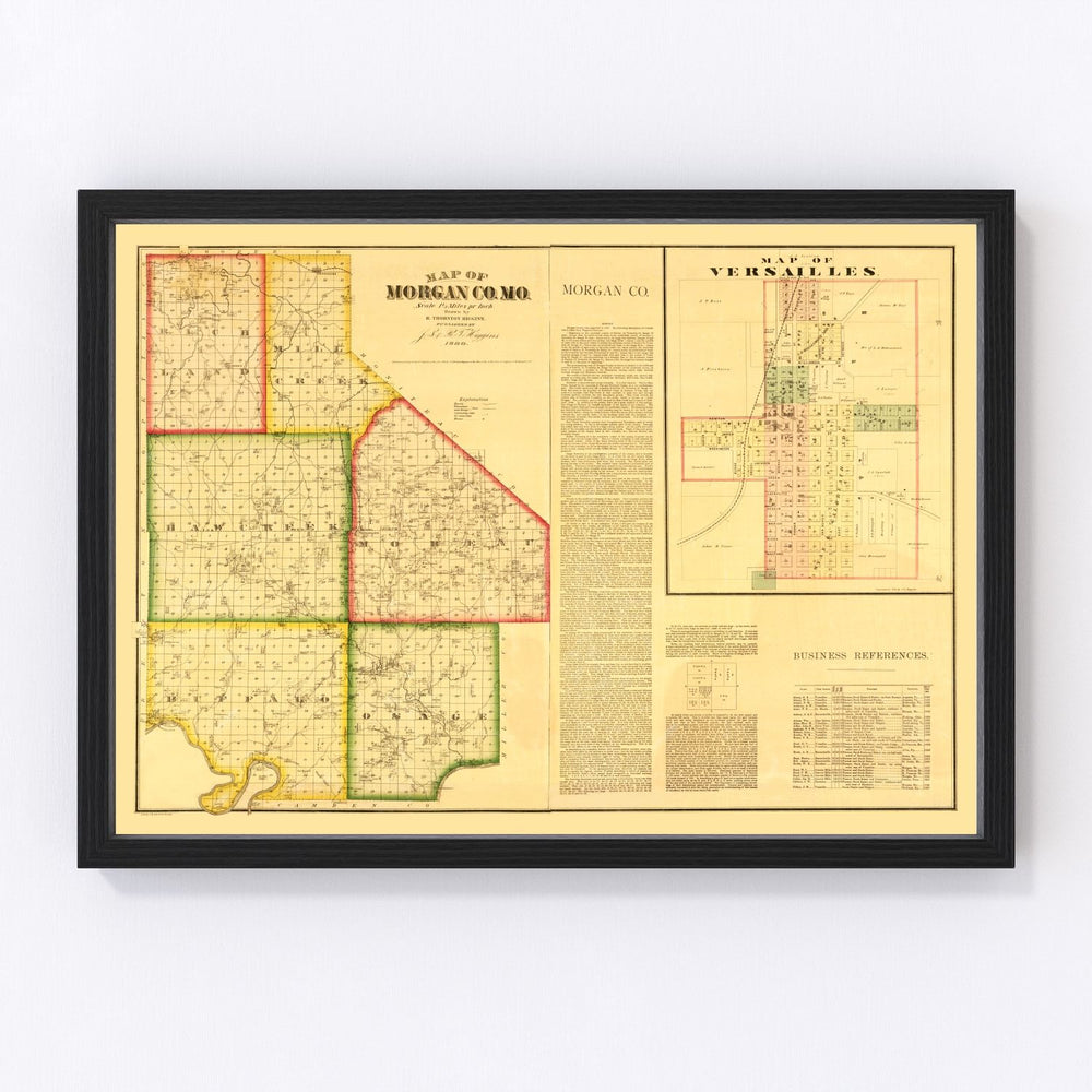 Morgan County Vintage Map 1880